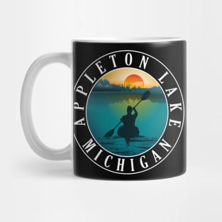 Appleton Lake Kayaking Michigan Sunset Mug